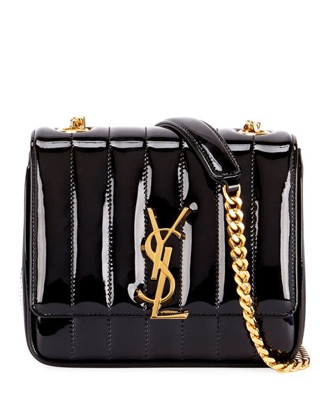 sac vicky ysl|Saint Laurent Vicky Monogram YSL Small Quilted Patent Leather .